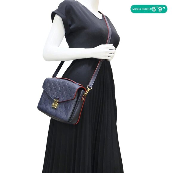 Louis Vuitton  Metis Pochette Empreinte Leather Crossbody Bag Navy Blue - Picture 2 of 14